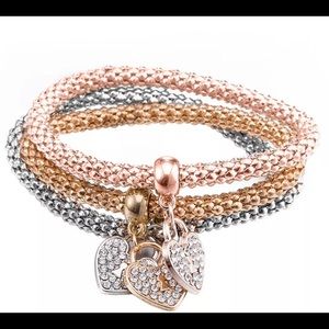 3 Swarovski Heart Bracelets